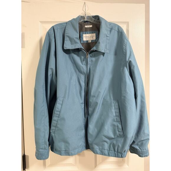 Mens Perry Ellis Portfolio Microfiber Blue Lightweight Lined Jacket -XXL - Picture 1 of 7